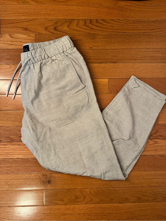 Abercrombie & Fitch Other - Abercrombie & Fitch Tapered Linen Blend Drawstring Pants Size Small Oatmeal Tan